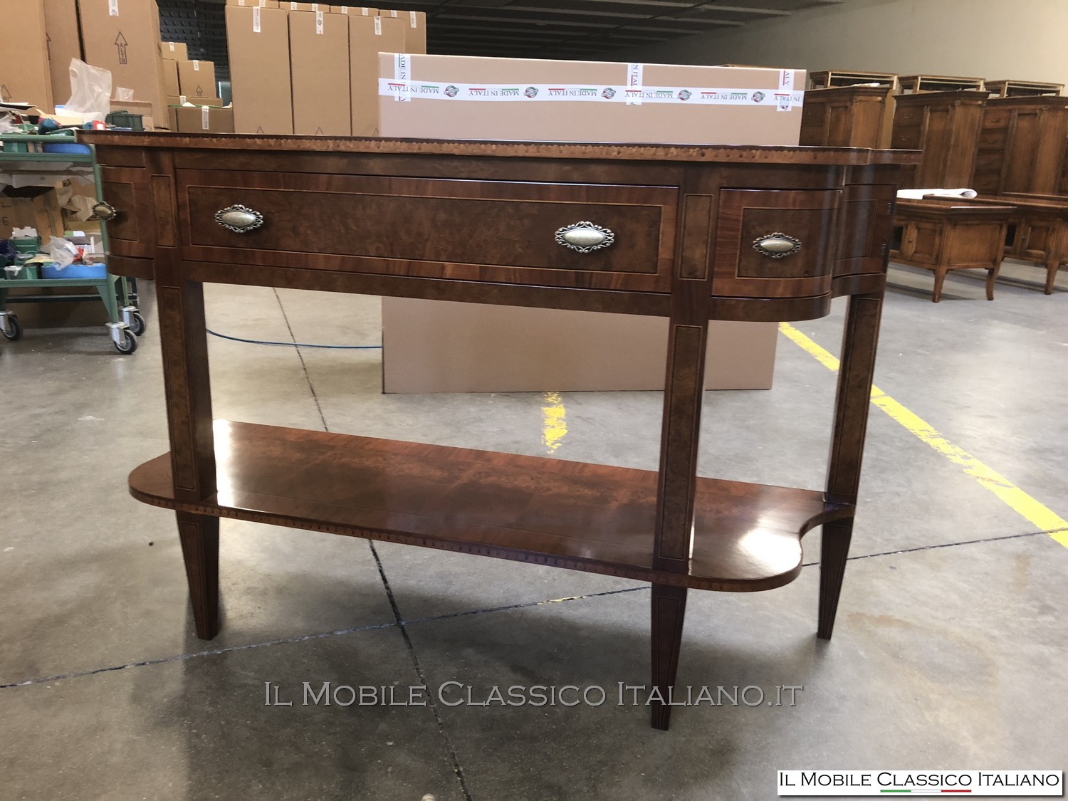 Consolle elegante ingresso classica con lavorazione artigianale personalizzata